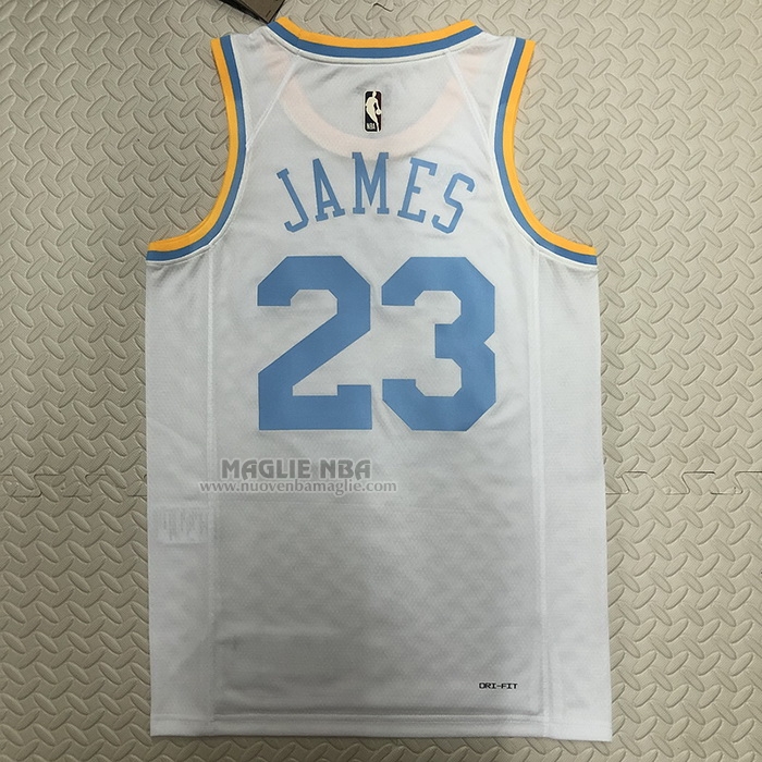 Maglia
 LeBron James NO 23 Los Angeles Lakers Classic 2022-23 Bianco
